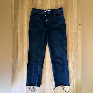 Zara Women's High Waist Boot Cut Black Jeans